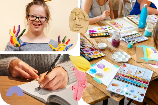 carole spinelli art therapie handicap mental trisomique déficience psychique ecriture atelier
