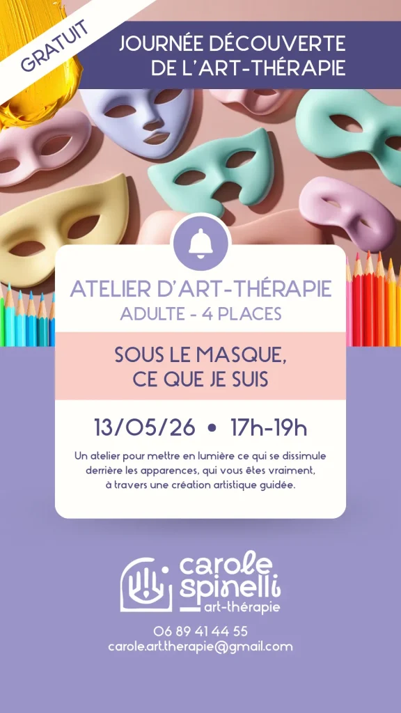 Atelier art therapie sous le masque